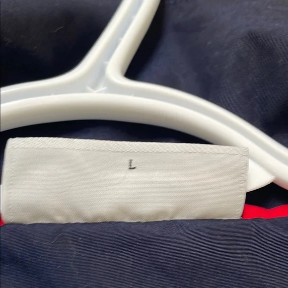 Noisy May sz L Red Navy Wide Stripe Jacket nautical fisherman - Picture 4 of 10